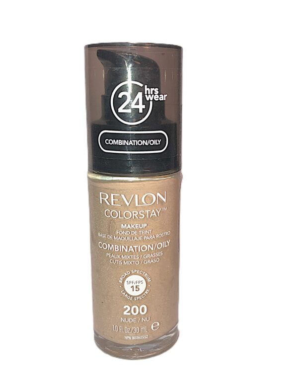 REVLON COLOR STAY FOUNDATION-COMBINATION/OILY SKIN-NUDE 200