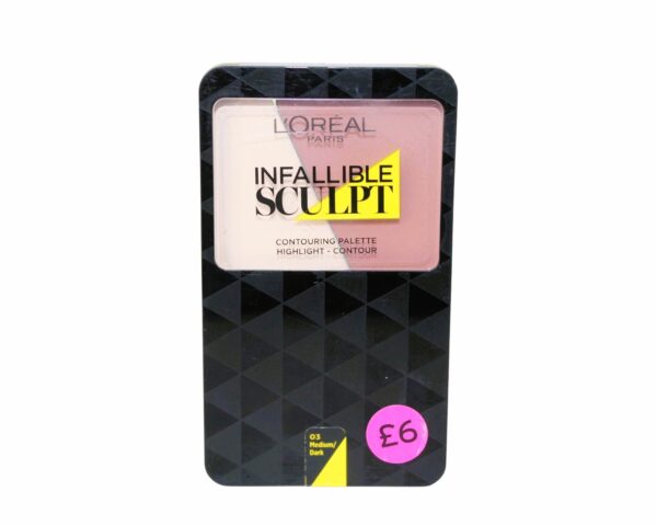 LOREAL PARIS INFALLIBLE SCULPT HIGHLIGHT & CONTOURING PALETTE 03 MEDIUM \ DARK