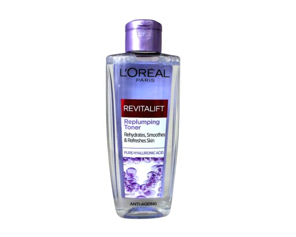LOREAL REVITALIFT REPLUMPING TONER - ANTI AGEING  - HYALURONIC ACID 200ML