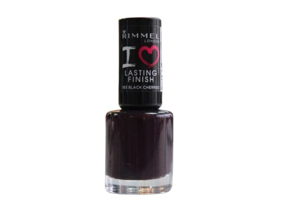 RIMMEL LONDON LASTING FINISH NAIL POLISH - BLACK CHERRIES 193