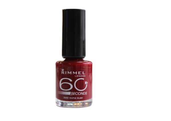RIMMEL LONDON 60 SECOND NAIL POLISH - RAPID RUBY 320