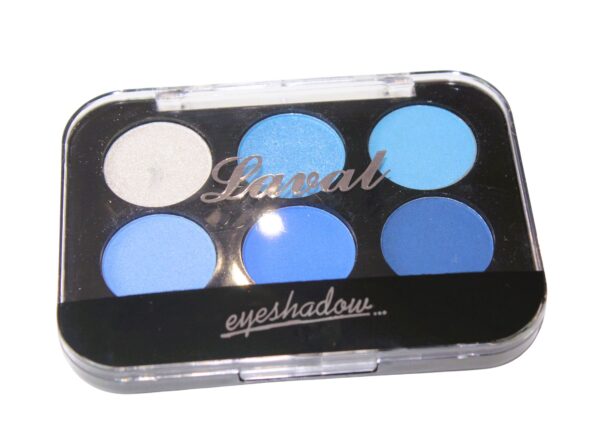 LAVAL EYESHADOW PALLETTE 6 COLOURS BLUE & SILVER