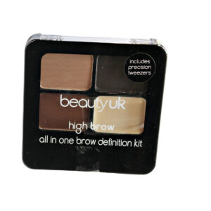 BEAUTY UK HIGH BROW ALL IN ONE BROW DEFINITION KIT - BROWN (INCL TWEEZERS)